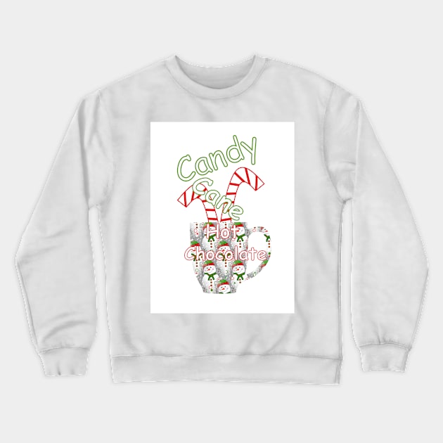 Candy Cane Hot Chocolate Crewneck Sweatshirt by SartorisArt1